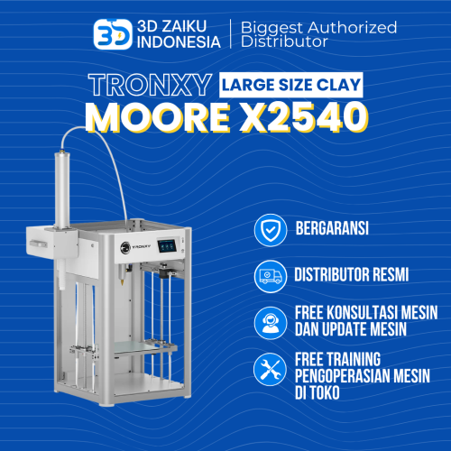 Tronxy Moore X2540 Large Size Clay 3D Printer Molding Tanah Liat Putter Ceramic 3D Printing